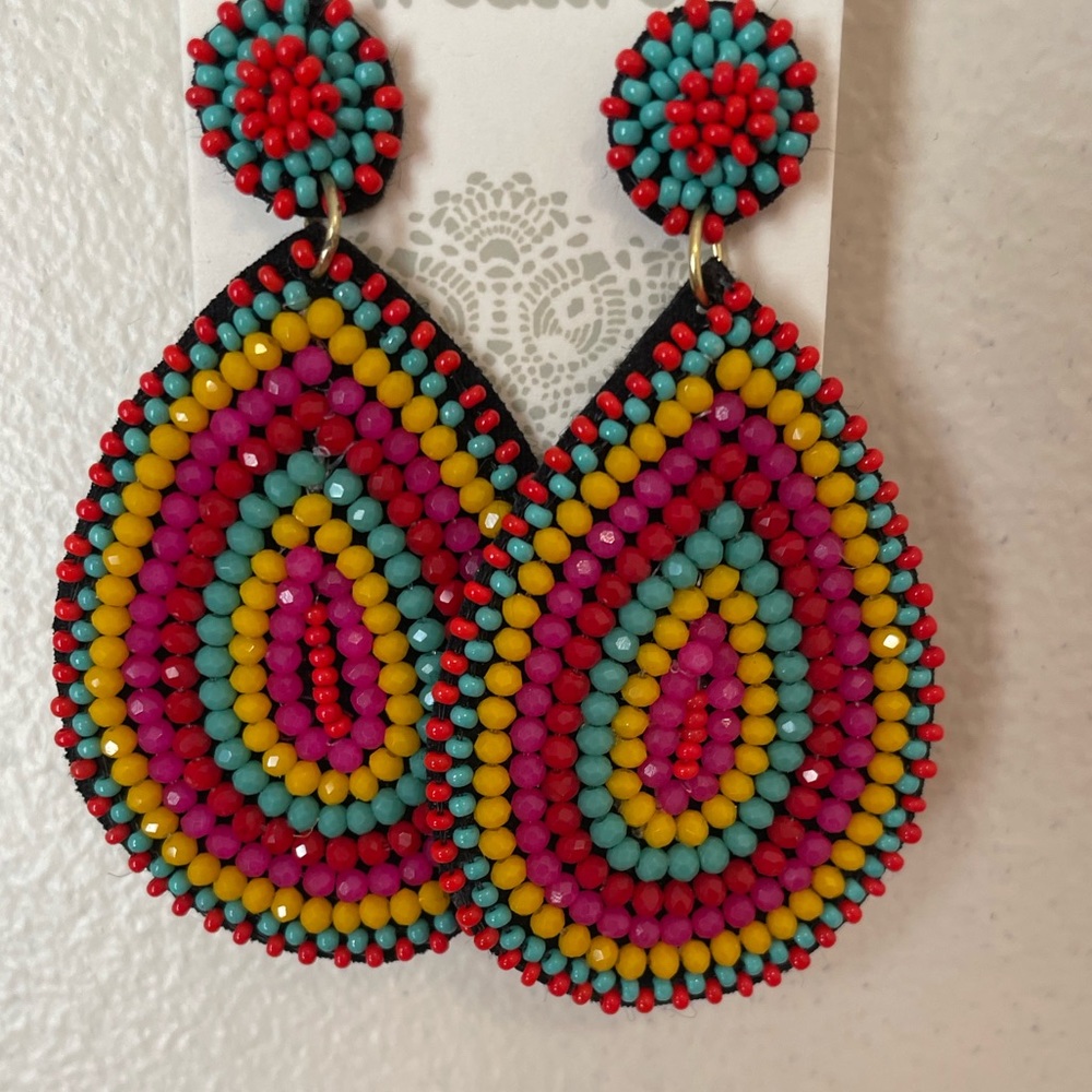 RESTOCK! ❤️ Monique Multicolor Beaded Teardrop Earrings